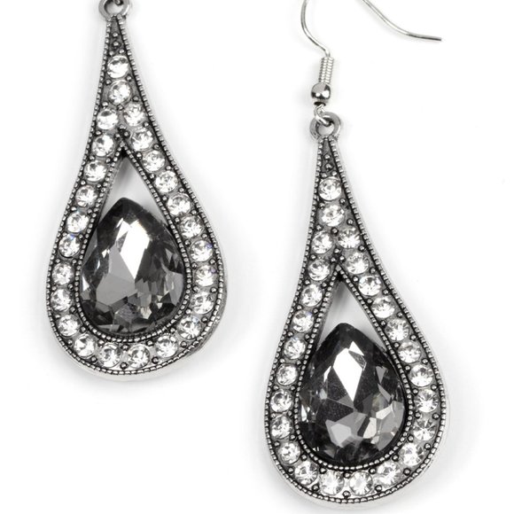 A-Lister Attitude - Silver Earrings - Picture 2 of 2